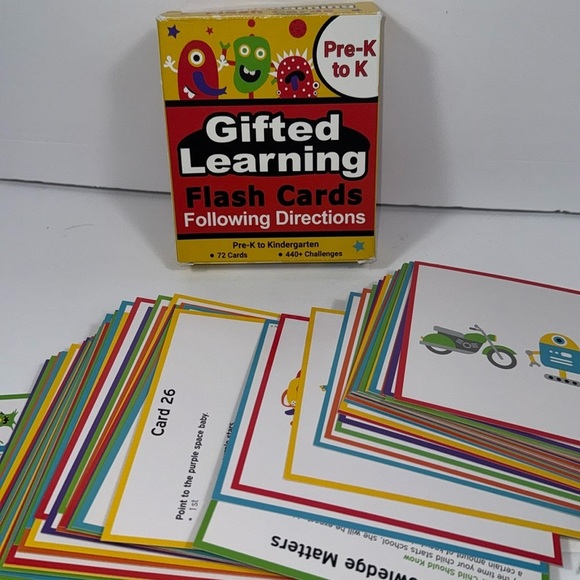 Gifted Learning Flash Cards: following directions
Pre K-kindergarten - Picture 1 of 3